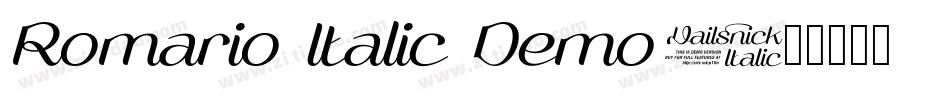 Romario Italic Demo字体转换